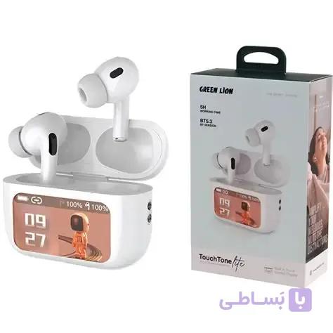 هندزفری بلوتوث گرین لاین Green Lion TouchTone Lite ANC GNTCHTLITWH دارای صفحه نمایش لمسی — تصویر 1