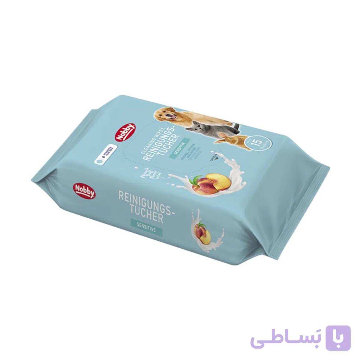 دستمال مرطوب سگ و گربه نوبی 15 عددی