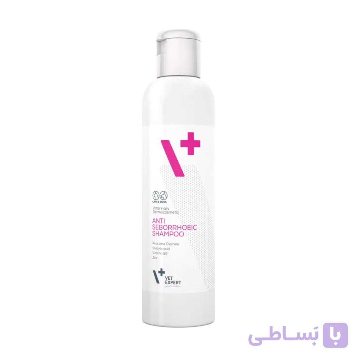 شامپو ضد شوره سگ و گربه وت اکسپرت VetExpert Antiseborrhoeic 250 ml