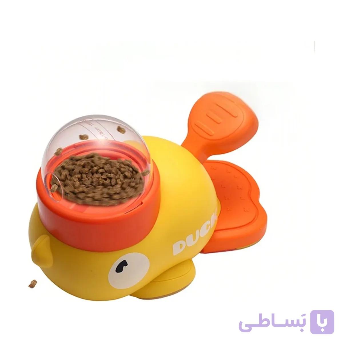 اسباب بازی تشویقی خور سگ و گربه مدل اردک پدالی — تصویر 1