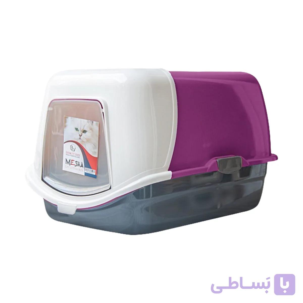 ظرف خاک لبه‌دار گربه هپی پت مدل مشا همراه بیلچه — تصویر 1