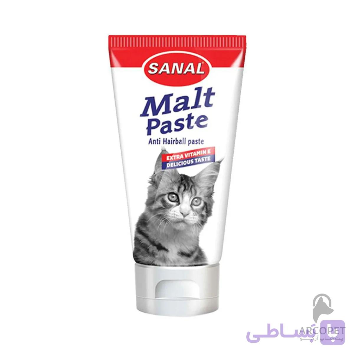 خمیر مالت گربه پرسا مدل آنتی هیربال 100 گرمی