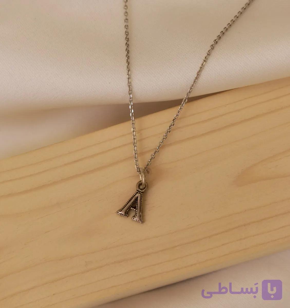 گردنبند نقره حرف A