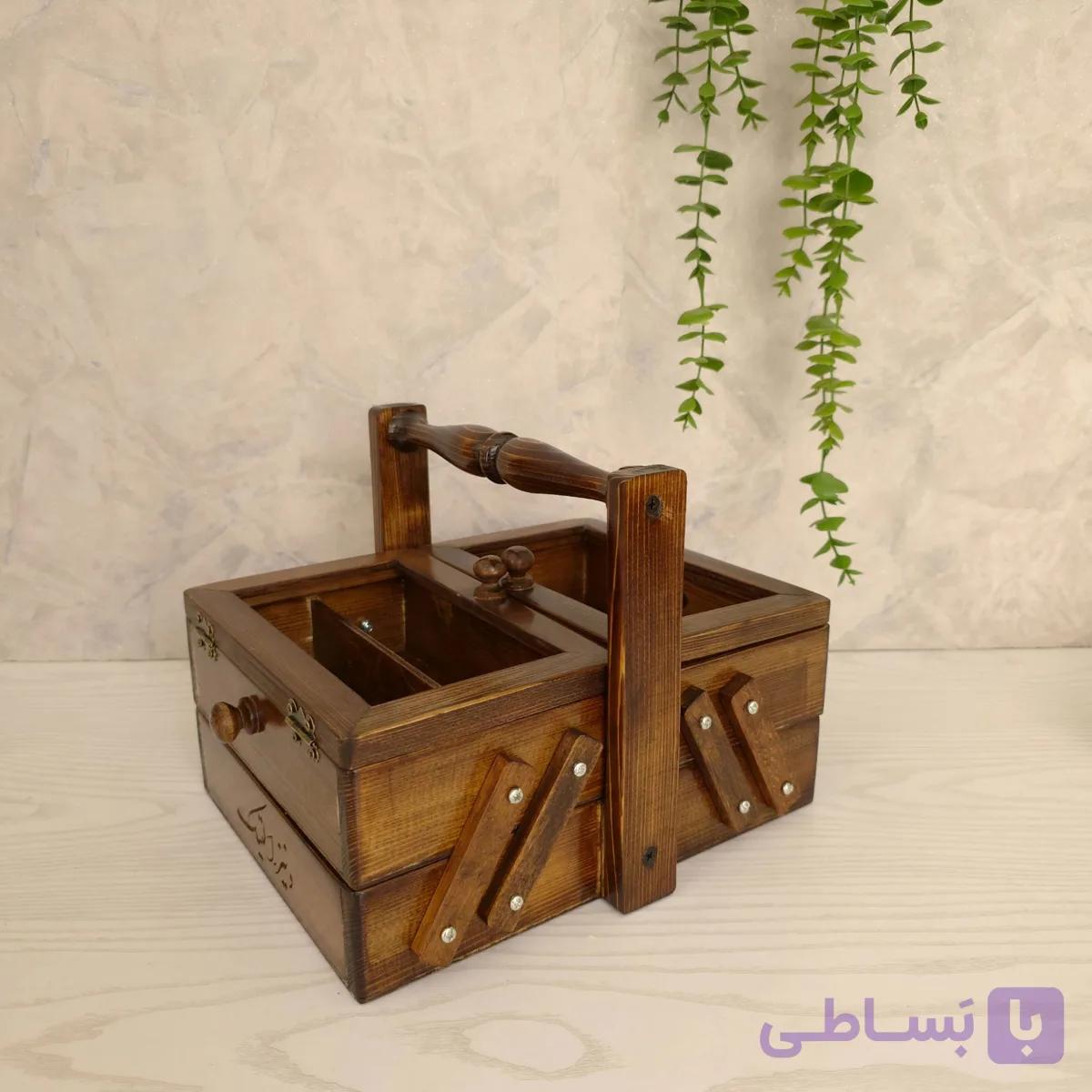 جعبه چوبی دو طبقه تاشو — تصویر 1
