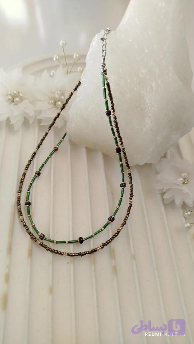 گردنبند مونجقی هندی دخترانه دو لاینه