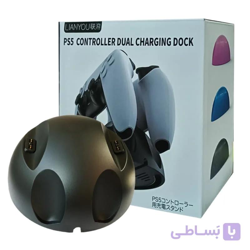 پایه شارژر دسته بازی PS5 مدل LIANYOU TS102-3 — تصویر 1