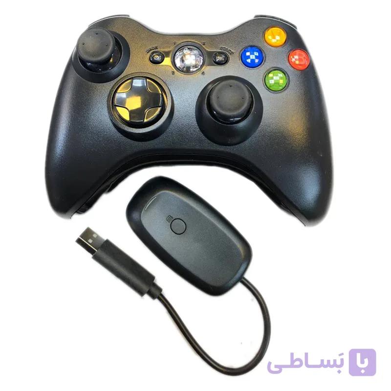 دسته بازی بیسیم XBOX 360 با دانگل مناسب کامپیوتر — تصویر 1