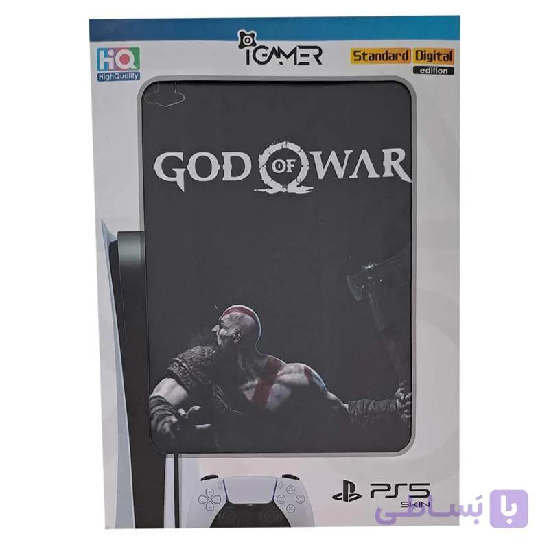 برچسب محافظ PS5 FAT (iG) طرح GOW Ragnarök — تصویر 1