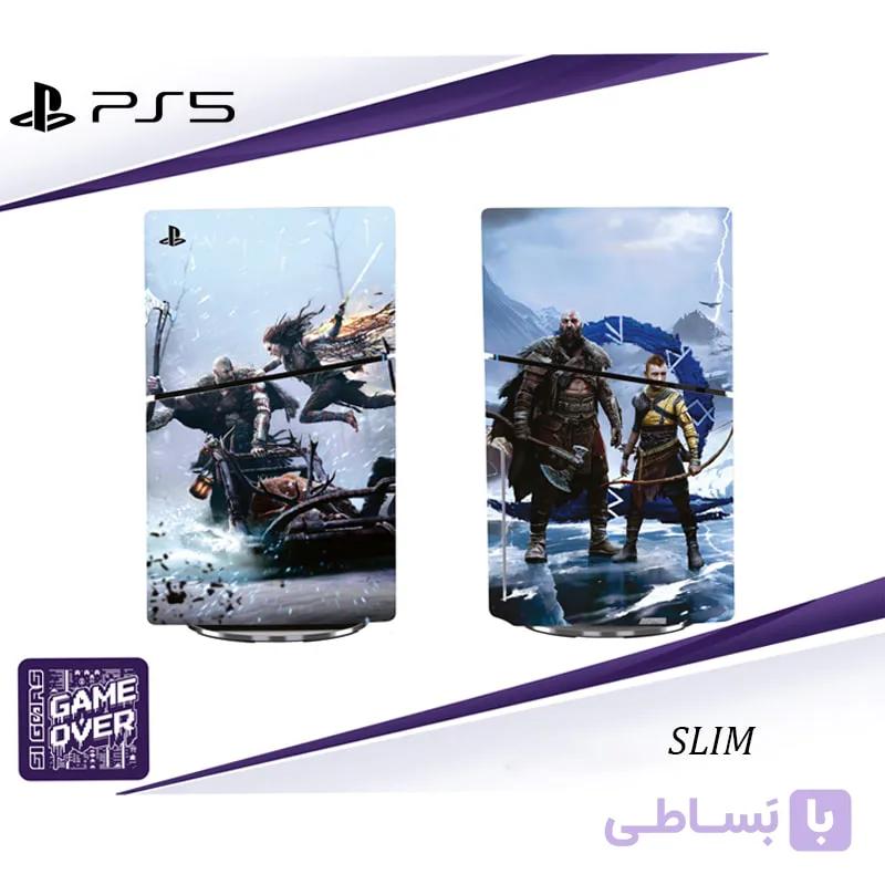 برچسب کنسول PS5 SLIM (GO) طرح خدای جنگ GOD OF WAR — تصویر 1