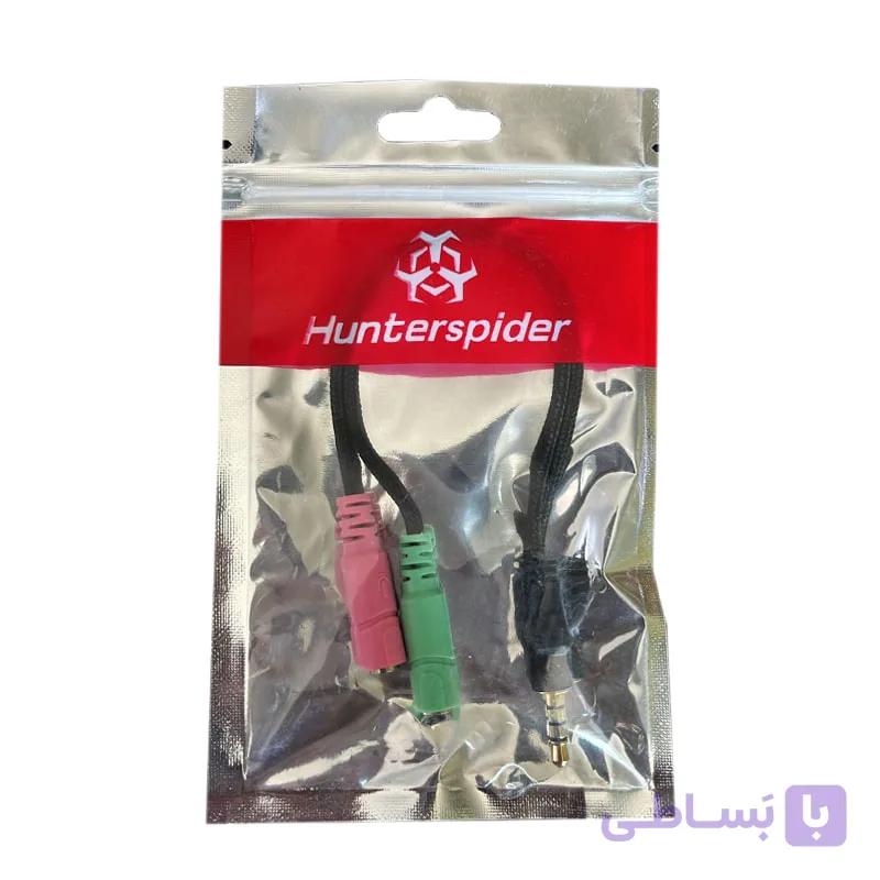 مبدل 2 به 1 جک 3.5 میلیمتری هدست برند Hunterspider — تصویر 1