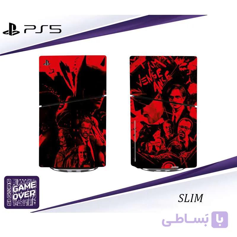 برچسب کنسول PS5 SLIM (GO) طرح بتمن BATMAN — تصویر 1