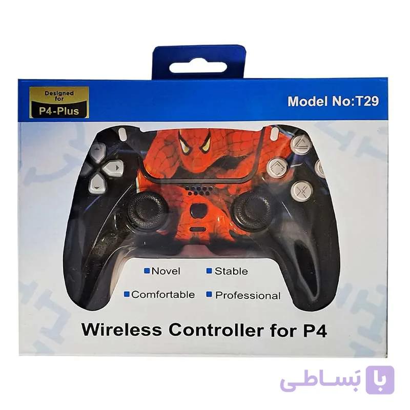 دسته بی سیم PS4 مدل T29 طرح SPIDER MAN — تصویر 1