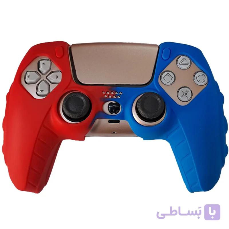روکش دسته PS5 مدل anti slip آبی-قرمز — تصویر 1