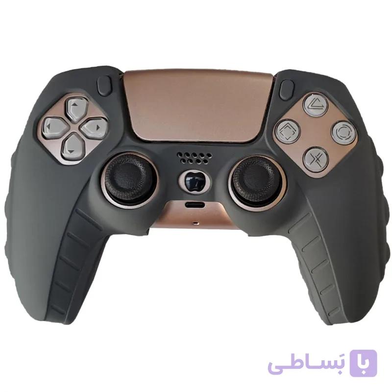 روکش دسته PS5 مدل anti slip طوسی روشن — تصویر 1