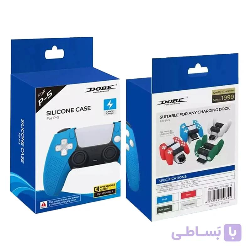روکش دسته PS5 سیلیکونی 2 تکه دابی Dobe TP5-05112 — تصویر 1