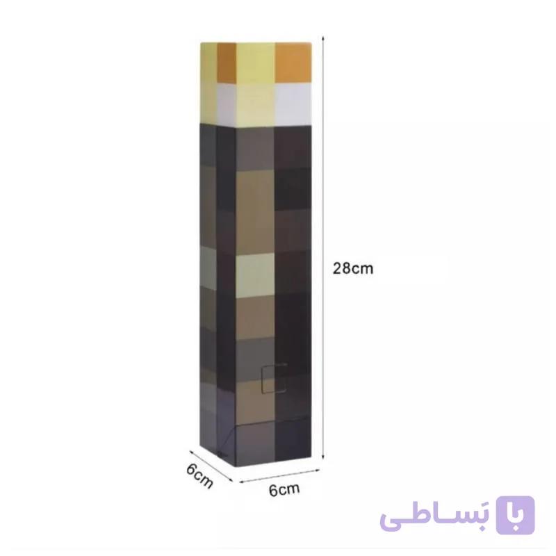 چراغ خواب اتاق کودک طرح مشعل Minecraft — تصویر 1