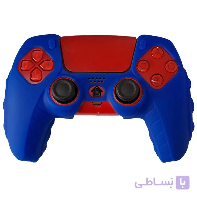 روکش دسته PS5 مدل anti slip آبی کاربنی — تصویر 1