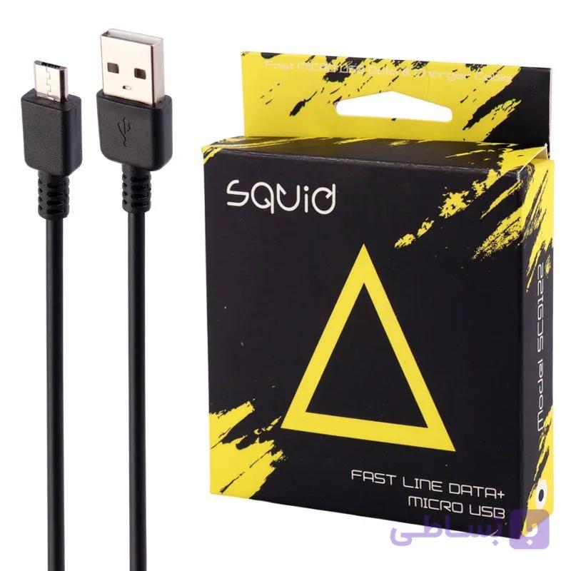 کابل میکرو USB سه آمپر Squid مدل SC9122 طول 1 متر — تصویر 1