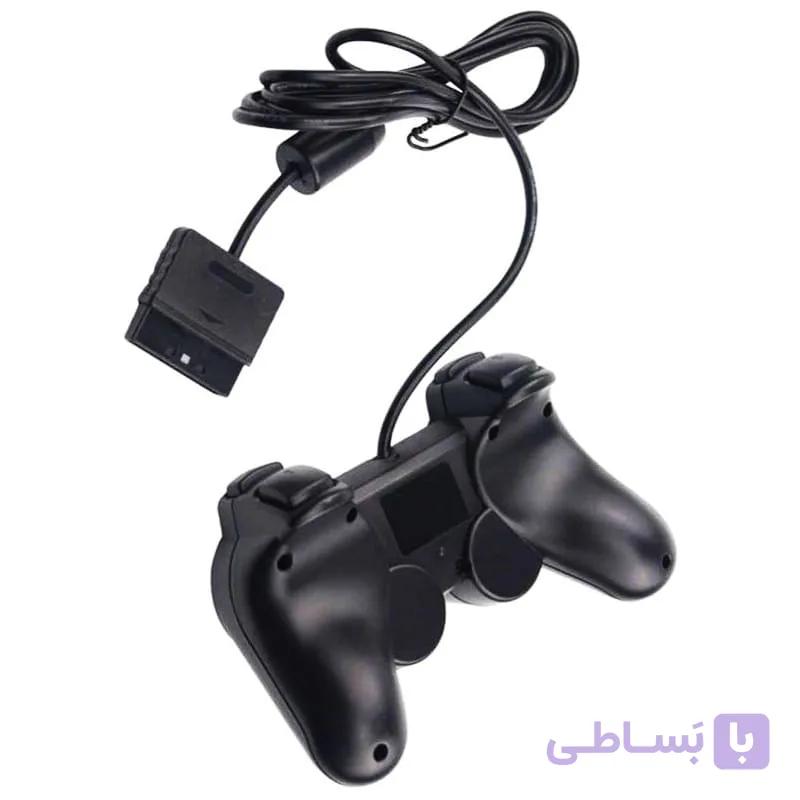 دسته بازی PS2 مشکی سیم دار (بدون پک)