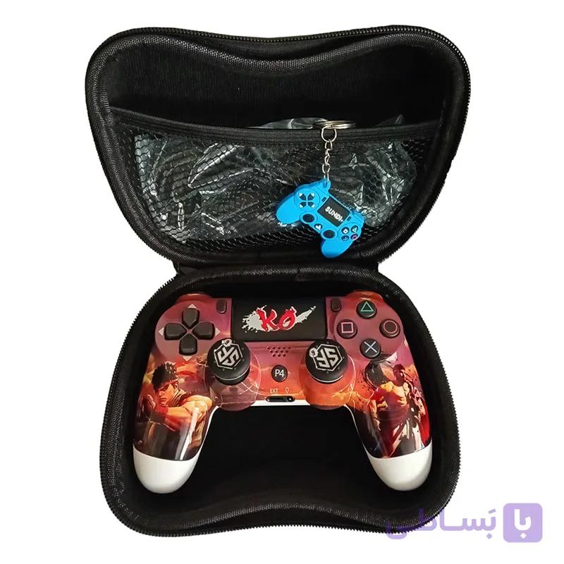دسته بی سیم PS4 برند Play X طرح Street Fighter با کیف — تصویر 1