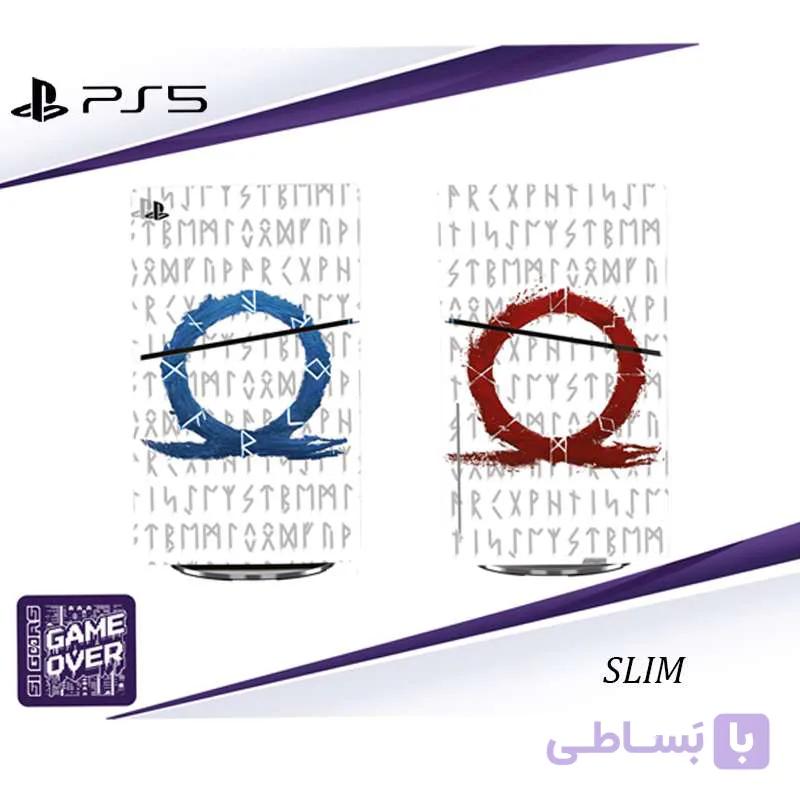 برچسب کنسول PS5 SLIM (GO) طرح GOD OF WAR LAUFEY — تصویر 1