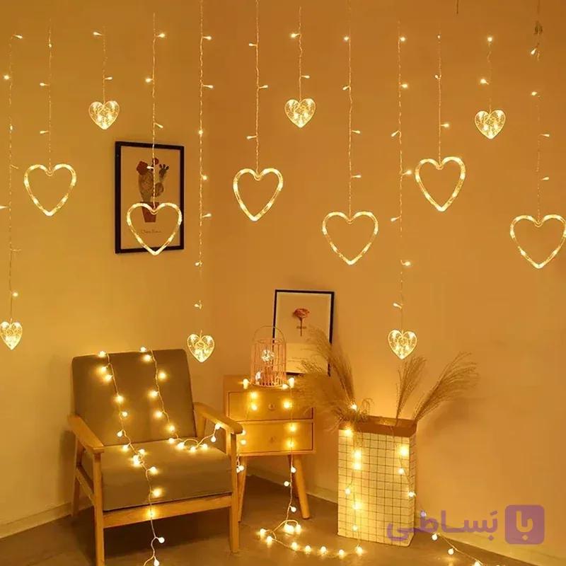 ریسه پرده ای طرح قلب — تصویر 1