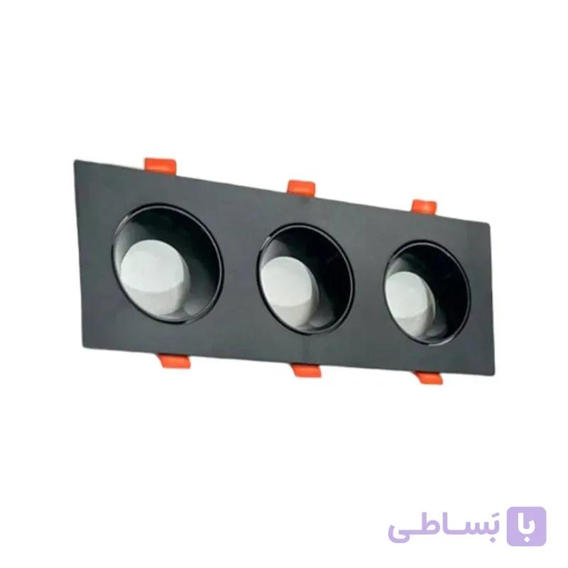 قاب هالوژن مربعی توکار سه خانه — تصویر 1