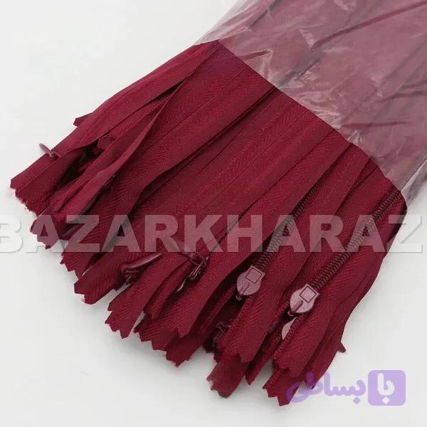 زیپ 20 سانت دندانه استخوانی نیو مشکی دندانه طلایی (تکی)