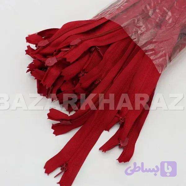 زیپ 20 سانت دندانه استخوانی مشکی دندانه نقره‌ای (تکی)