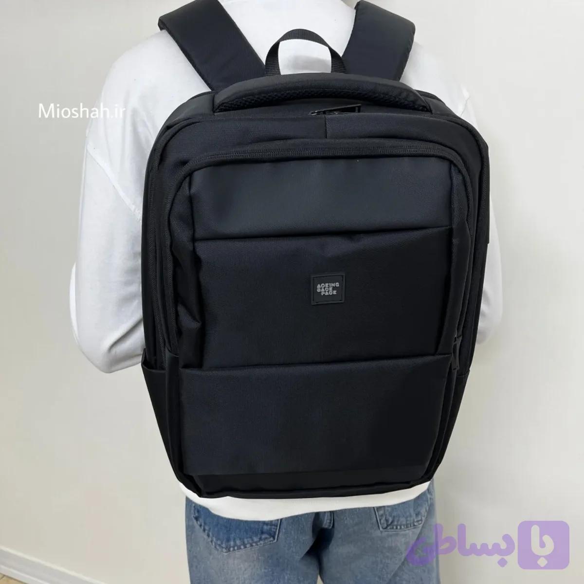 کوله پشتی AOKING یو اس بی دار مشکی | کد AK8009