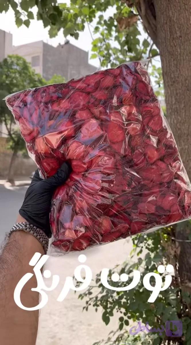 اسلایس توت فرنگی خشک