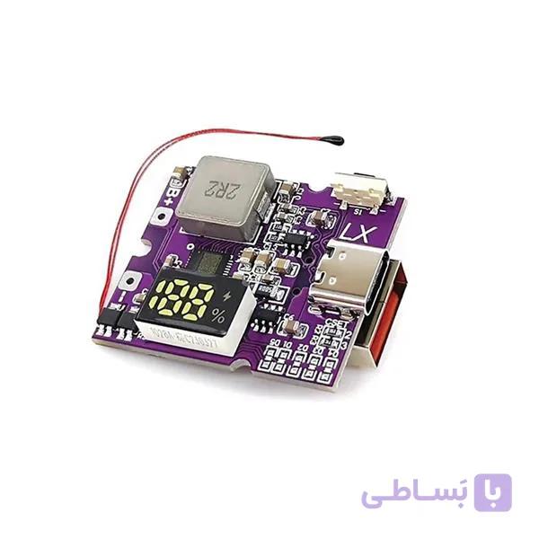 ماژول پاوربانک فست شارژ 22.5 وات دارای نمایشگر با خروجی USB و Type-C — تصویر 1