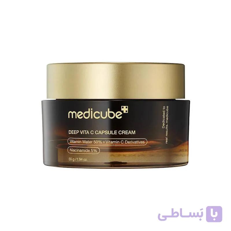 کرم کپسولی روشن کننده صورت مدیکیوب مدل DEEP VITA C  مناسب انواع پوست حجم 55 میلی لیتر — تصویر 1