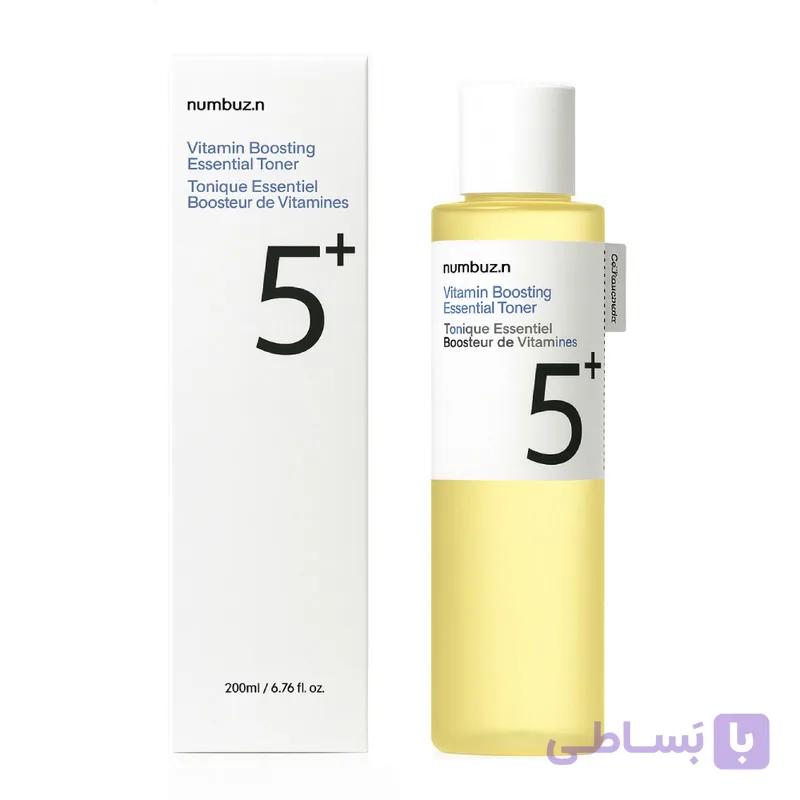 تونر پاک‌کننده صورت نامبوزین مدل No.5 Vitamin Boosting Essential مناسب برای  انواع پوست حجم 200 میلی‌لیتر — تصویر 1