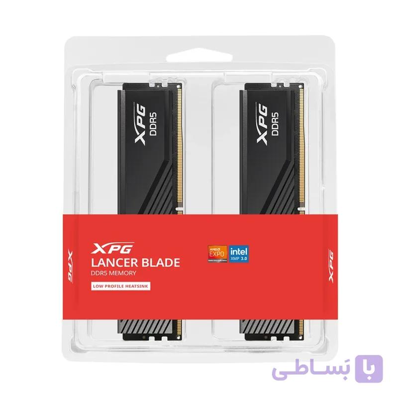 رم کامپیوتر DDR5 دو کاناله 5600 مگاهرتز ای دیتا مدل CL46 XPG Lancer Blade BLACK ظرفیت 32 گیگابایت