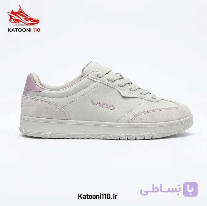 کتونی زنانه ویکو (مدل ونس) طوسی روشن – یاسی — تصویر 1