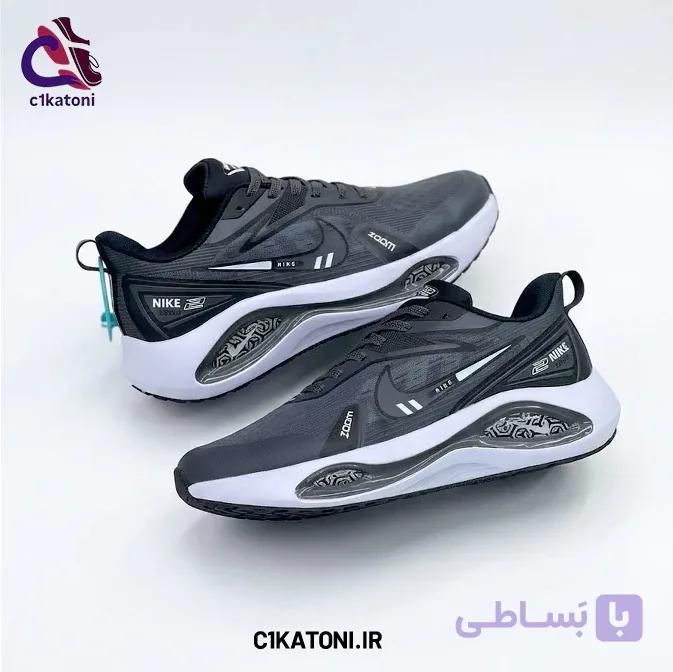 کتونی مردانه نایک وینفرلو رنگ سیاه و سفید — تصویر 1