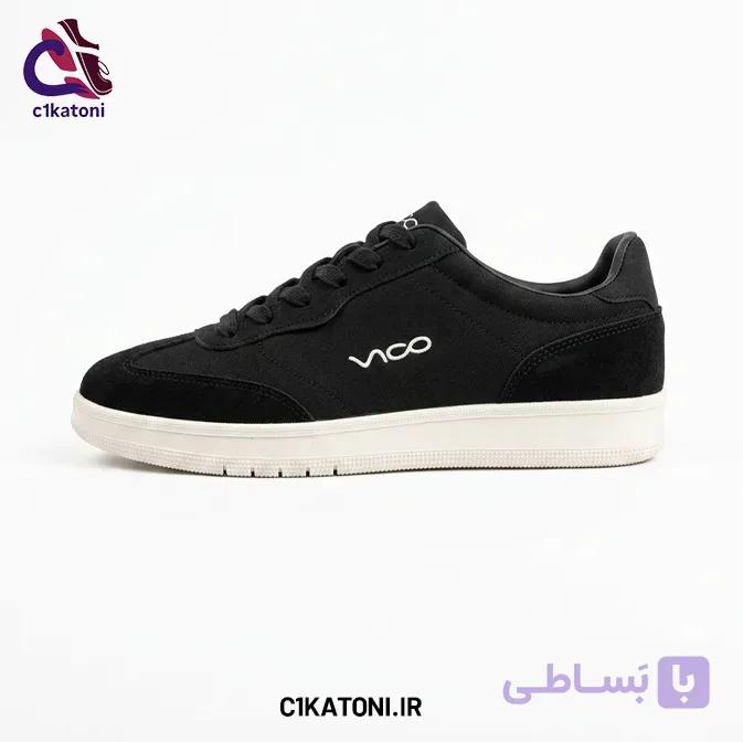 کتونی ویکو (مدل ونس) مردانه رنگ مشکی و کفی سفید — تصویر 1