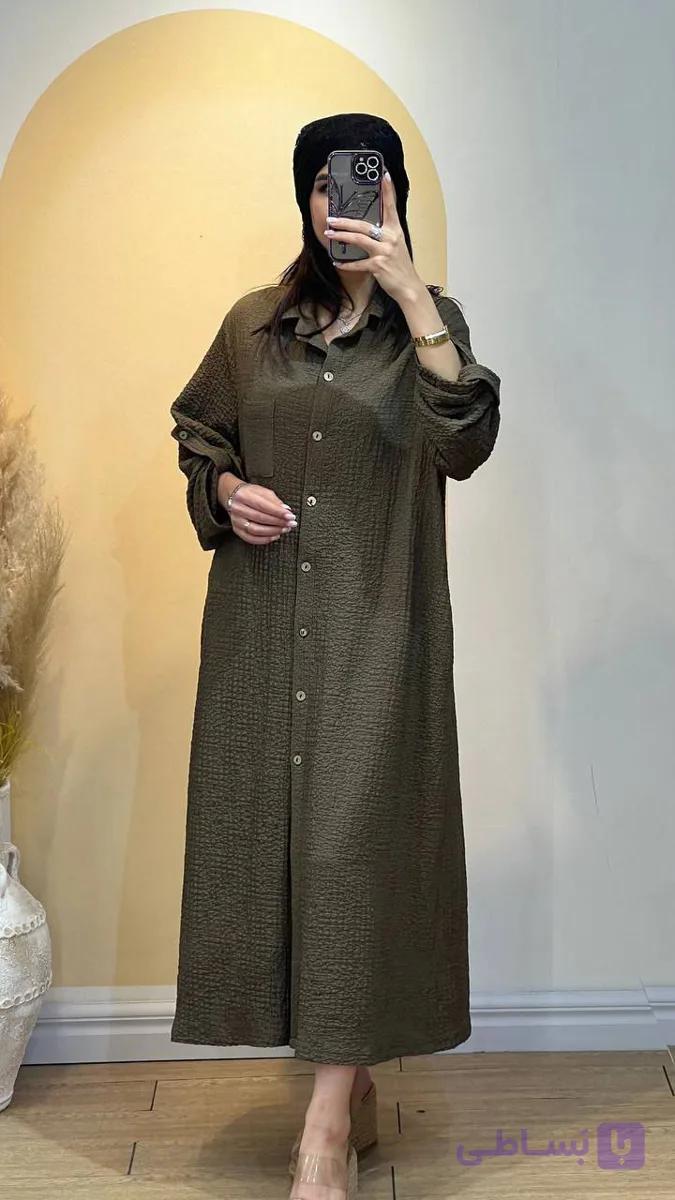پیراهن زنانه مراکشی با طراحی خاص و پارچه اصل — تصویر 1