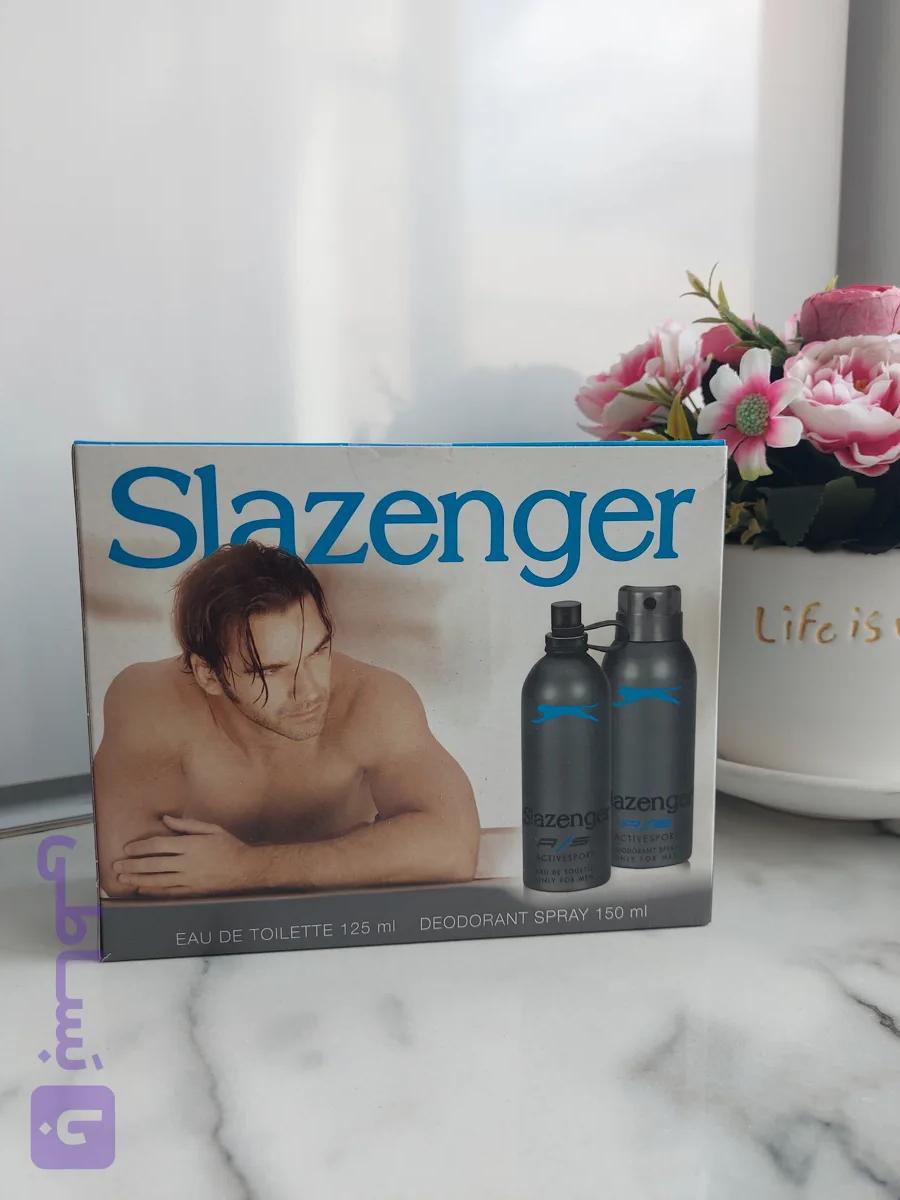 ست اسپری و ادکلن دوقلوی اسلازنگر Slazenger مردانه رنگ آبی 150 + 1۲۵ میل