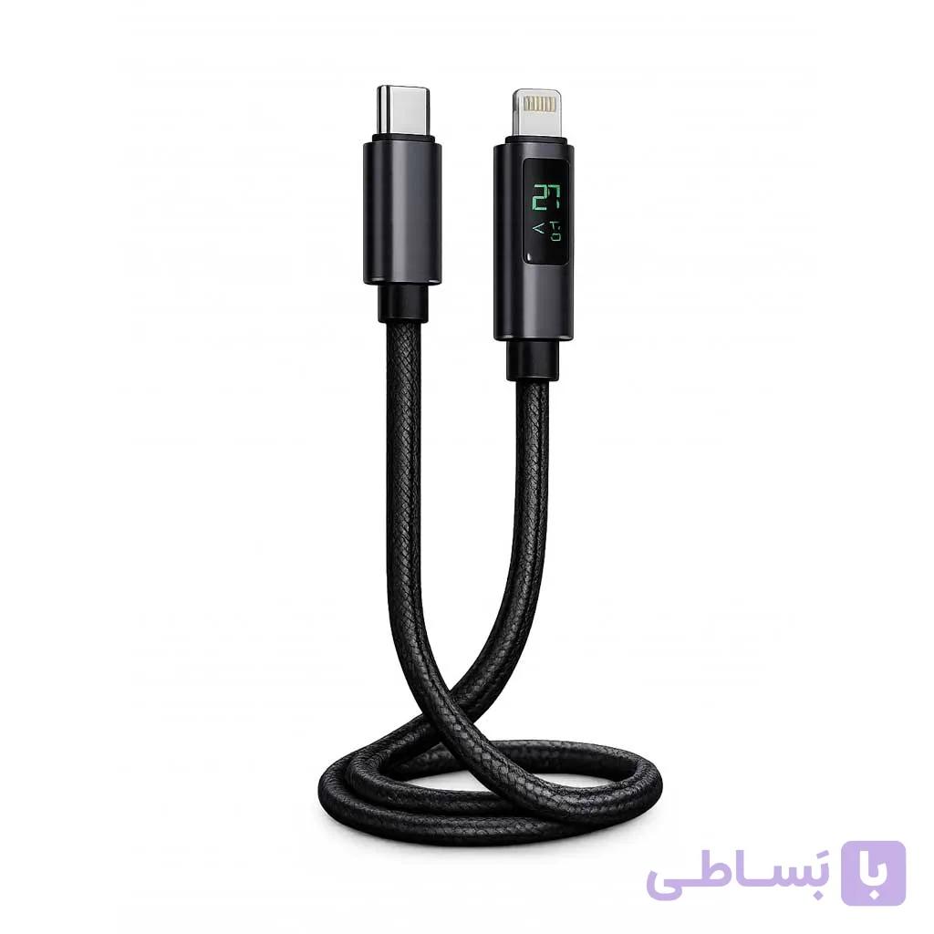 کابل شارژ تایپ‌سی به لايتنينگ نمايشگر دار 27 وات مدل Bodyguardz – BC-35