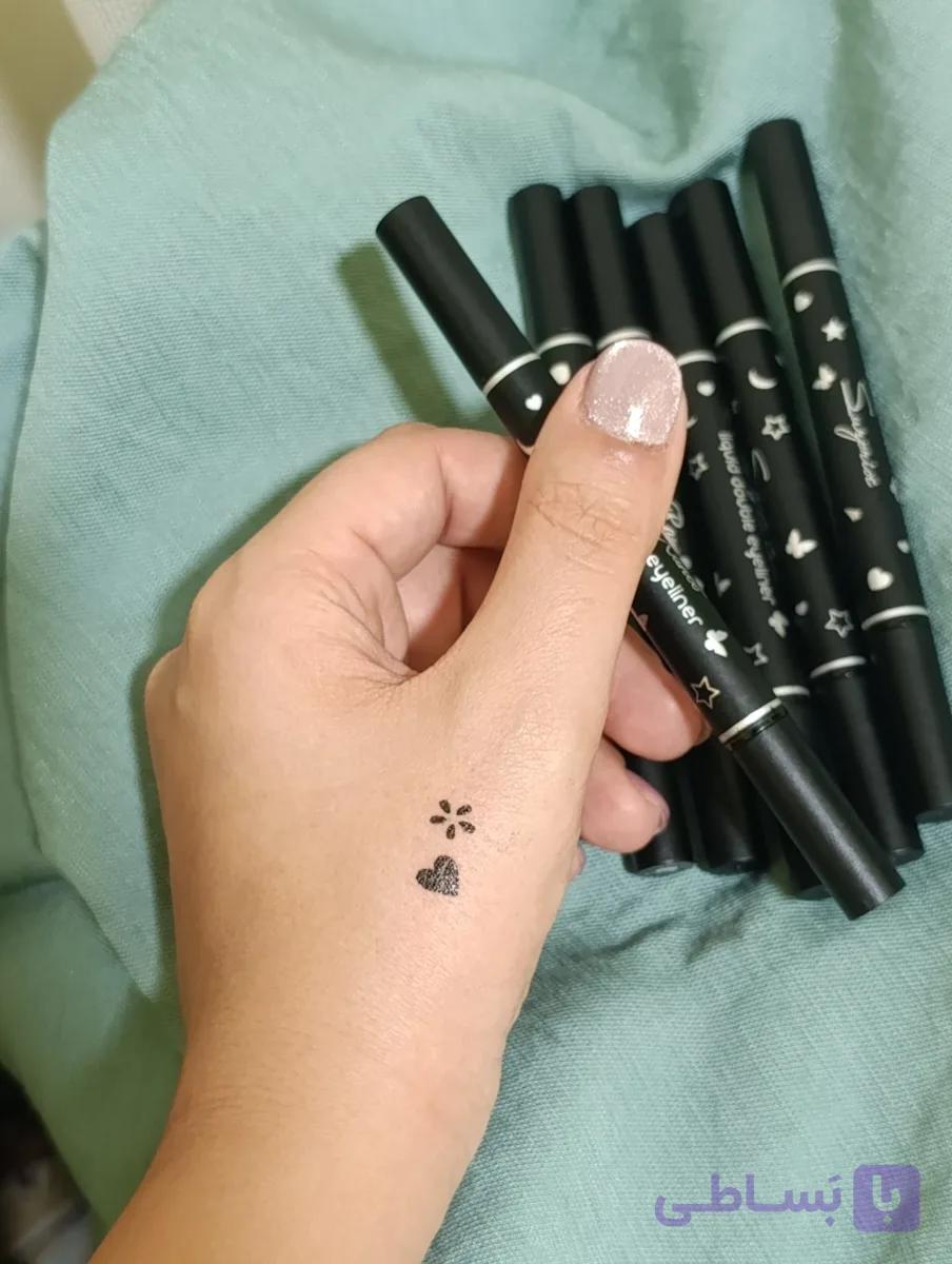 خط چشم ماژیکی مهر دار دراگون طرح قلب — تصویر 1