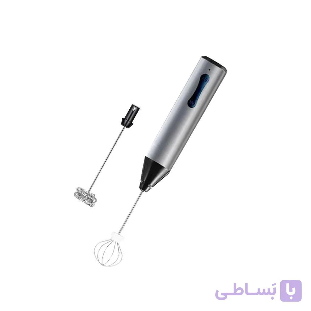 کف‌ساز و هم‌زن شیر و قهوه شارژی USB مدل UL2 بدنه استیل — تصویر 1