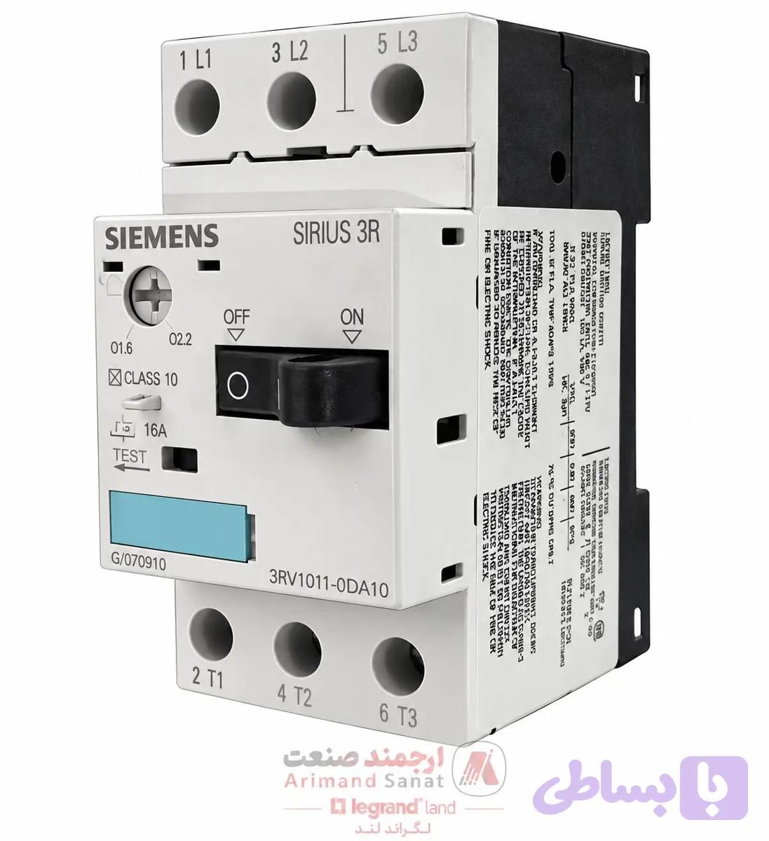 کلید حرارتی زیمنس مدل 3RV1011-0DA10 — تصویر 1
