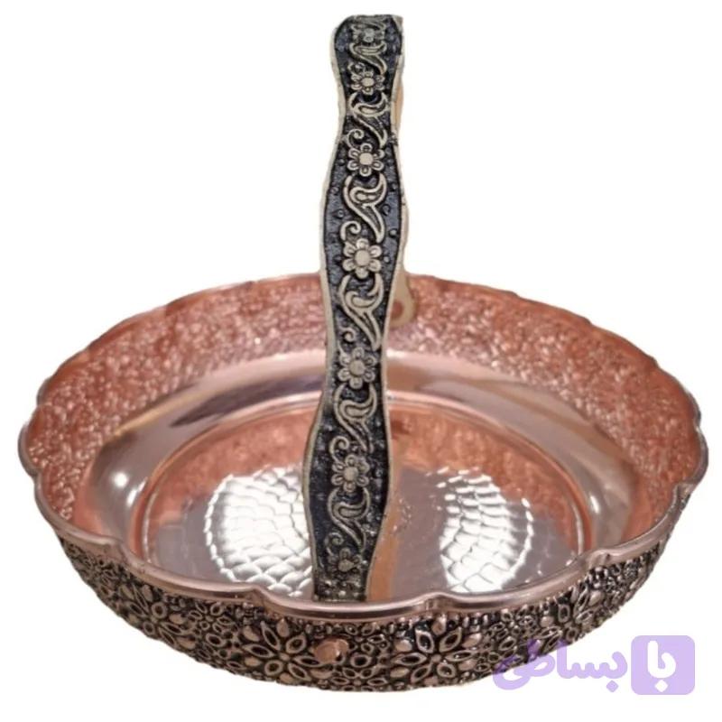 سبد آجیل خوری مسی مدل گلبرگ