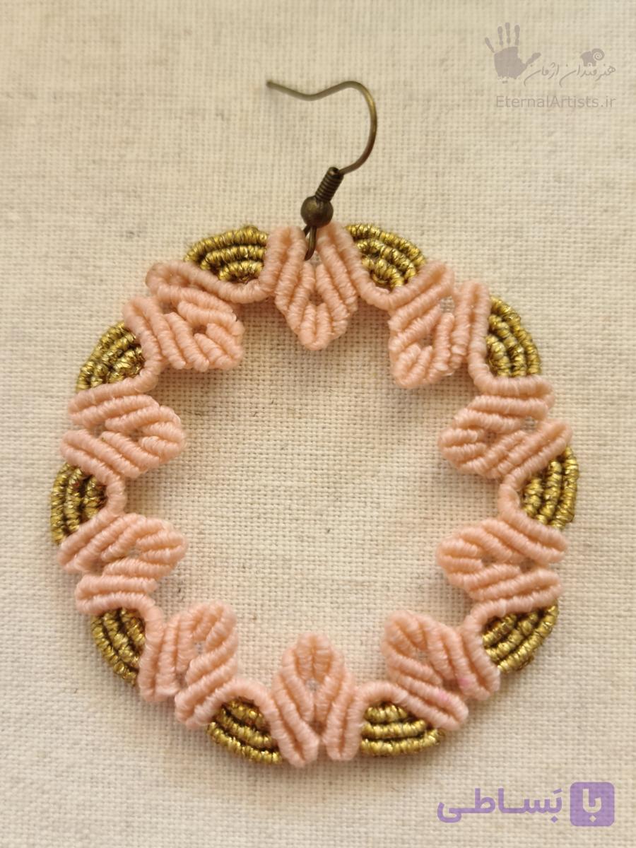 گوشواره ی میکرومکرومه تاج گل | Floral Crown