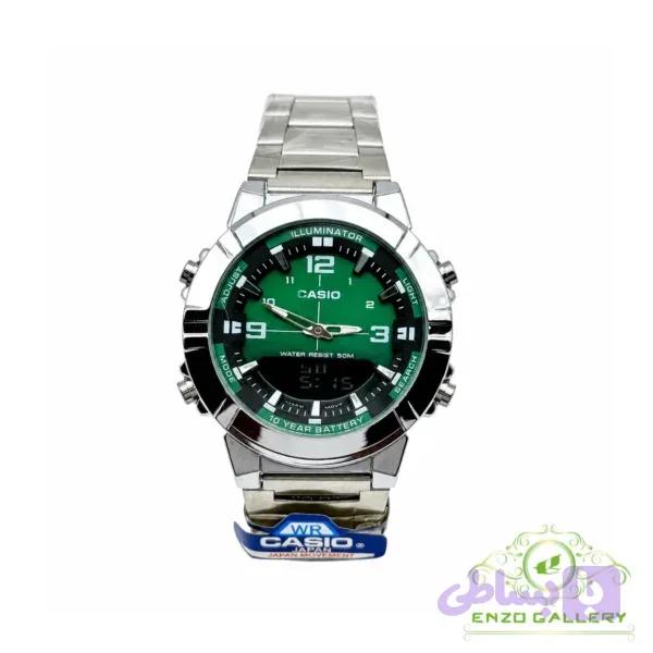 ساعت مچی مردانه کاسیو دوتایم طرح AMW-870 صفحه سبز c1021 — تصویر 1