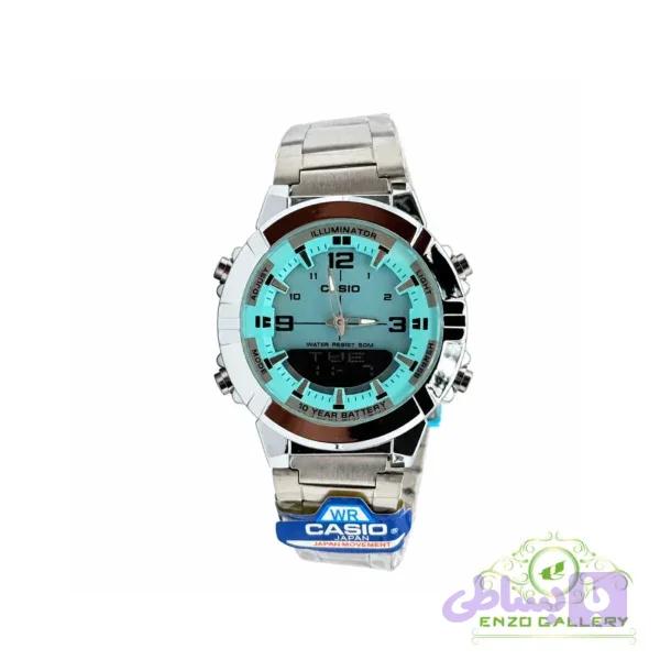 ساعت مچی مردانه کاسیو دوتایم طرح AMW-870 صفحه تیفانی c1025 — تصویر 1