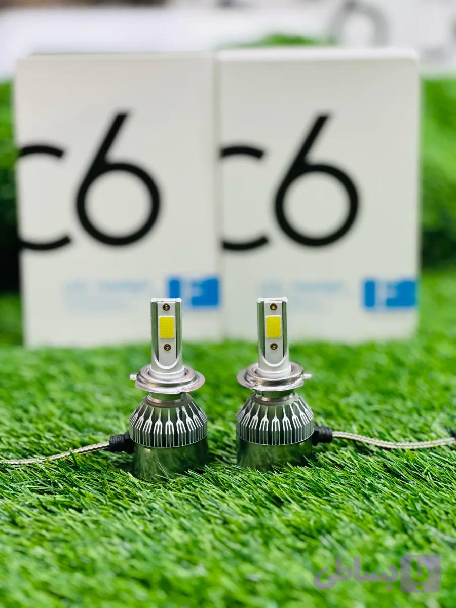 هدلایت خودرو C6 پایه H7 با چیپ COB و ۴۸ وات