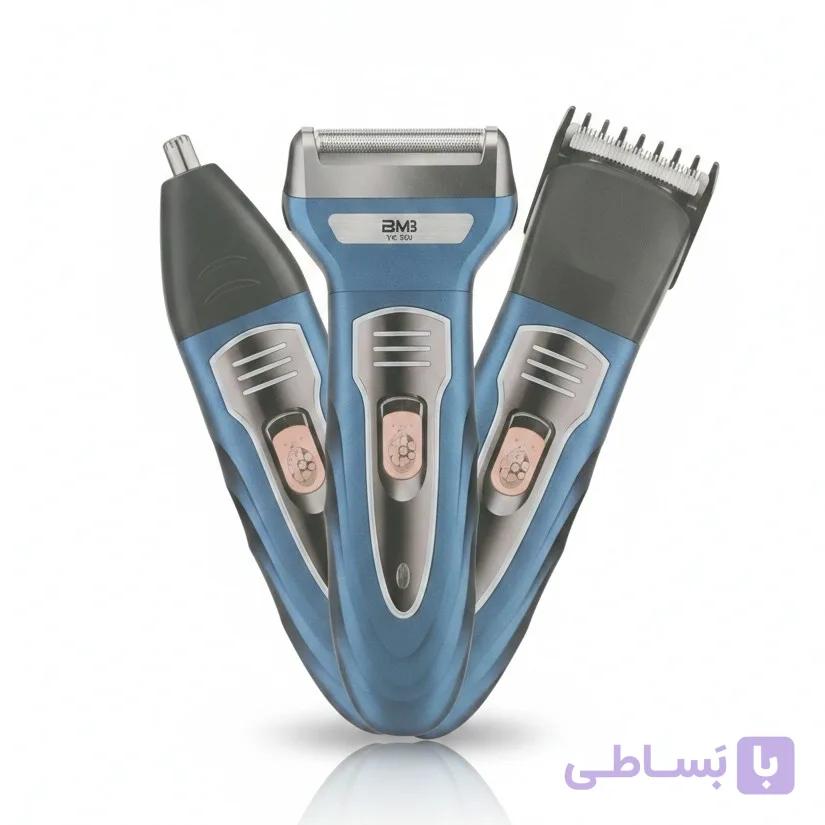 ماشین اصلاح سه کاره سر و صورت و بدن BM3 مدل YK-7620 ریش تراش و گوش و بینی و خط زن ( خرید عمده و تکی گناوه مارکت ) قسطی — تصویر 1